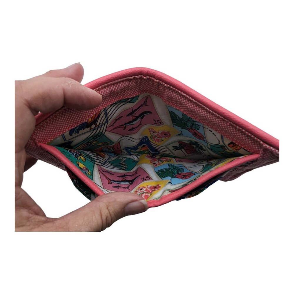 Vera Bradley RFID Beach Vintage Car Wallet Cuban Stamp Lining Bifold - Picture 6 of 12